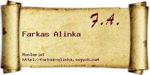 Farkas Alinka névjegykártya